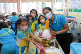 กิจกรรมวันไหว้ครู ทำพานไหว้ครู ระดับประถม