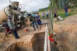 พิธีลงเสาเอกอาคารสำนักงานศูนย์กีฬาและนันทนาการ  โรงเรียนพะตงวทยามูลนิธิ 09012562